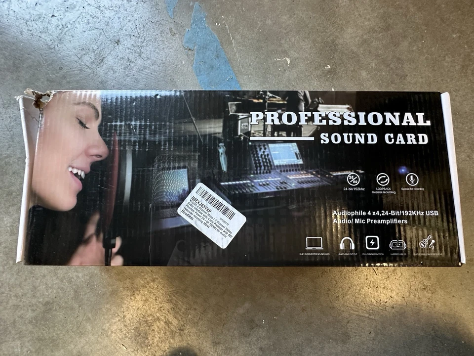 XTUGA 4 Channel Mono - 4 Channel Stereo Audio 4 mic recording sound card ￼ - Image 1 of 4