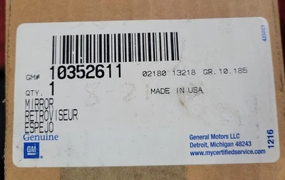 GM 10352611 Mirror Assembly, Inside Rear View C6 Corvette And XLR 2004 and 2005 - Image 1 of 4