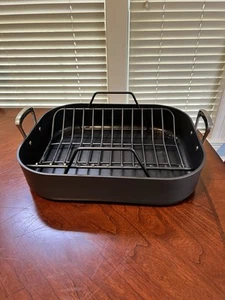 All-clad HA1 Harteloxiert Antihaft Bräter mit Gestell, 13" x 16" & Topflappen - Bild 1 von 7