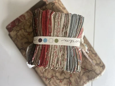 Moda Park Avenue (39) Fat 1/8 Bundle, 2. 75 Yd Bird Print, 3 Yd Chocolate Floral - Image 1 of 4