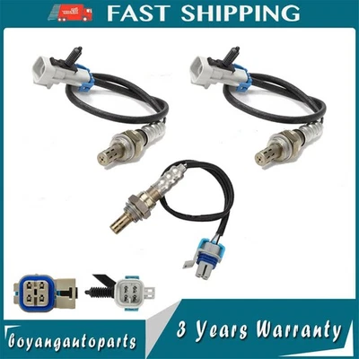 3pcs Up+Down O2 Sensor For Chevrolet Monte Carlo 2006 Cadillac Seville 2000-2004 - Image 1 of 4