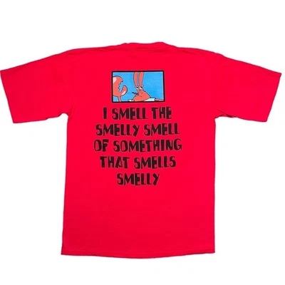 I Smell The Smelly Smell Mr. Krabs Vintage Y2K SpongeBob Short Sleeve T-Shirt - Image 1 of 4
