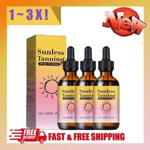 1~3X Sunless Bräunungstropfen zum Trinken Natural Sun-Kissed Glow Boost Melanin 60ml - Bild 1 von 20