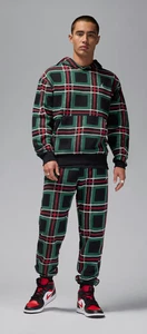 Jordan Essentials Conjunto de Vacaciones de Navidad a Cuadros Sudadera con Capucha Joggers Grande $168 - Imagen 1 de 24