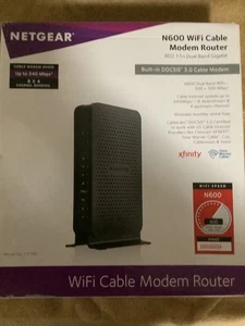 NETGEAR N600 WIFI Cable Modem Router 300 Mbps! - Picture 1 of 3