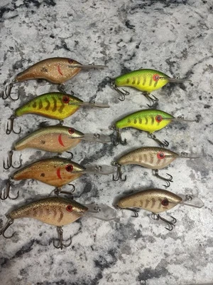 9 Vintage Norman Tennessee Killer Fishing Lures - Image 1 of 2