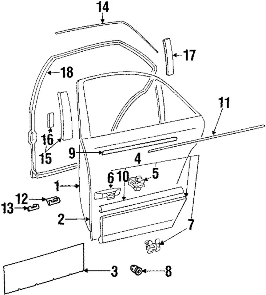 Moldura de cinturón original Mercedes-Benz 140-690-39-80 Foto 1 de 1