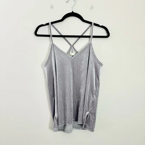 Madewell Cami in velluto argento donna piccolo - Foto 1 di 10