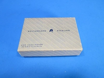 Cuchara de sal vintage Westmorland Sterling Milburn con bodega de cristal CAMBRIDGE Foto 1 de 4