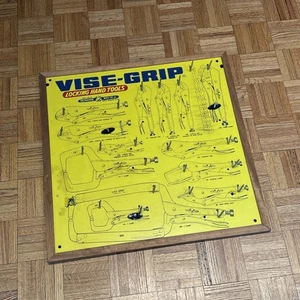 Vintage VISE-GRIP Petersen Mfg. Wrench Hardware Store Wall Display - 24 x 24” - Picture 1 of 8