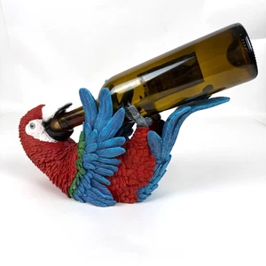 Rio Regenwald Dschungel rot scharlachroter Ara Papagei Wein Flaschenhalter Caddy Figur - Bild 1 von 9
