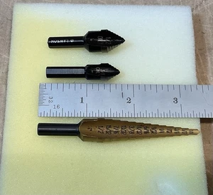 Lawson y Unibit Taladro Paso Lote De 3 Nuevo Antiguo Stock 1/2” y 3/8” Solo Y 1/8-1/2 - Imagen 1 de 3