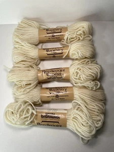 Wool Needlepoint Yarn Tapestry ECRU 40 Yd 5 Skeins NOS - Picture 1 of 3