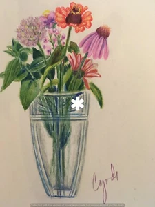lápiz de colores original dibujo flores conflor - Imagen 1 de 1