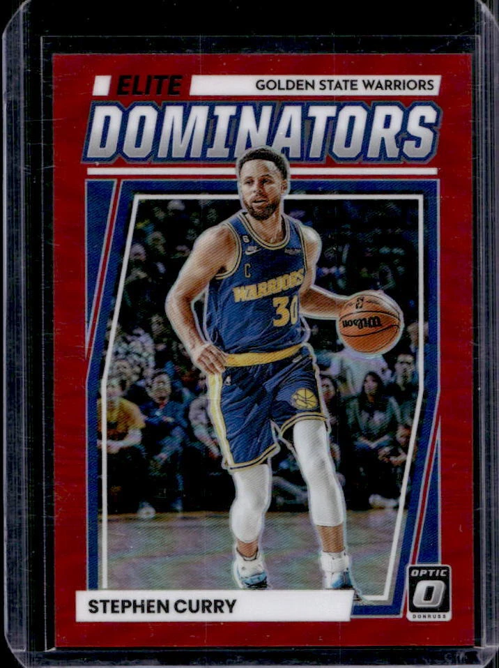 2022-23 Panini Donruss Optic Stephen Curry Elite Dominators Red Prizm #84/99