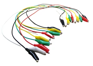 10 Prüfschnüre, Krokodilklemmen, Prüfklemmen, Leitungsmesskabel 5 Farben Set - Bild 1 von 1