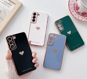Cute Heart Phone Case Shockproof Cover For Samsung S25 S24 Ultra S23 S22 S21 S20 - Picture 1 of 16