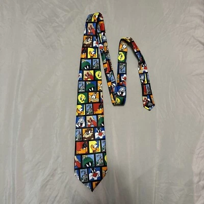 Looney Tunes Stamp Collection Tie Mens NEW VINTAGE 90s - Image 1 of 4