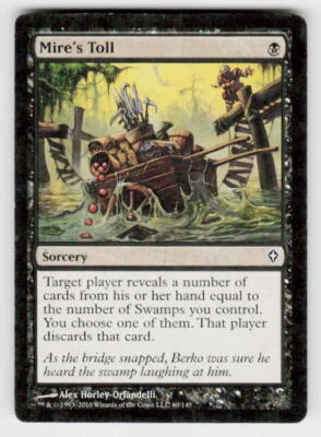 Worldwake #60 Mire's Toll Non-Foil - Image 1 of 2