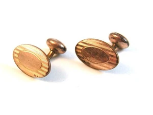 Vintage Manschettenknöpfe 1910 - 30er Jahre goldfarben - Bild 1 von 3