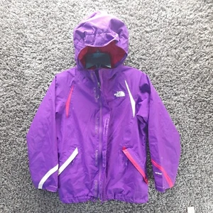 The North Face Jacket Girls Medium 10 12 Purple Hooded Lightweight Parka Outerwe - Picture 1 of 9