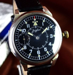 Swiss Watch Junghans Military Antique Vintage Marriage Men's Wristwatch Serviced - Picture 1 of 13