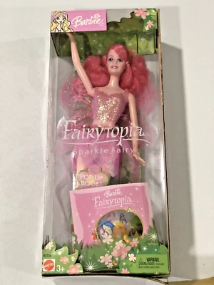 Barbie Fairytopia 2003 Mattel muñeca de hadas rosa brillante con libro emergente B5734 Foto 1 de 4