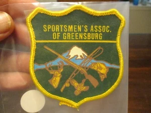 SPORTSMEN'S ASSOC. OF GREENSBURG DEER QUAIL BASS HUNT FISH PROMO ORIGINAL PATCH - Picture 1 of 2