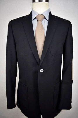 Casaco esportivo English Laundry preto sólido 100% lã dois botões tamanho: 40R - Imagem 1 de 4