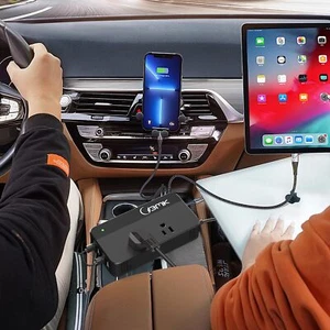 200W Auto Wechselrichter DC 12V auf 110V AC Car Inverter 4 USB Ports - Bild 1 von 6