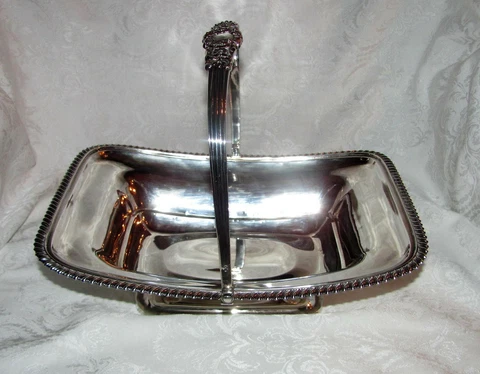 Antique English Sterling Silver Basket William Bateman 1835 London Cover
