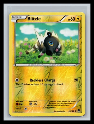 🔥 BLITZLE REVERSE HOLO FOIL - 2016 POKEMON TCG CARD # 48/122 - Image 1 of 2