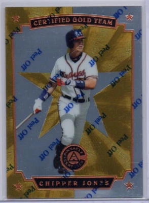 1997 Pinnacle Certified Gold Team #4, CHIPPER JONES, Atlanta Braves HOF - Image 1 of 2