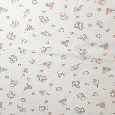 Vintage Starting Out Toys Rocking Horse Ball Bear Blocks Lovey Blanket 31 X 27 - Image 1 of 4