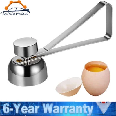 Hot Egg Shell Opener Boiled Egg Topper Cutter Kitchen Stainless Steel Egg Tool - Image 1 of 4