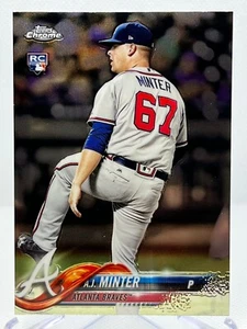 A.J. MINTER RC 2018 Topps Chrome Baseball #180 Rookie - Picture 1 of 2