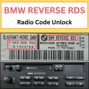 Radio Code for BMW REVERSE RDS BLAUPUNKT Radio E36 E34 E30 Z3 M3 Unlock Pin Code - Picture 1 of 3