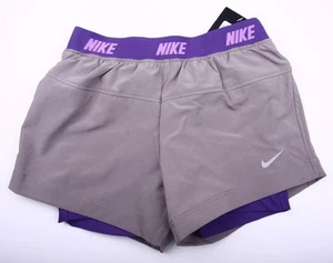 Girls Nike Dri Fit Shorts Sport Grey/Purple size 6X $28 - Picture 1 of 3