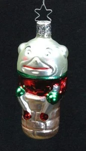 Adorno de Navidad vintage jorobado y pintado a mano jorobado de Alemania Occidental - Imagen 1 de 1