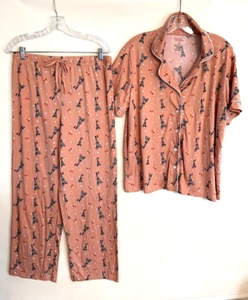 Cozy Couture Damen Eiffelturm Pyjama Schlafanzug Set XL - Bild 1 von 5