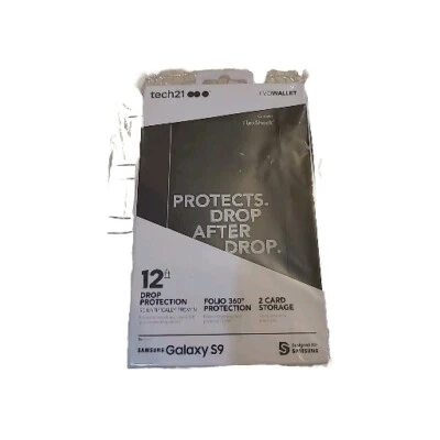 Funda Tech21 EvoWallet para Galaxy S9 - Negra con Patrón Foto 1 de 3