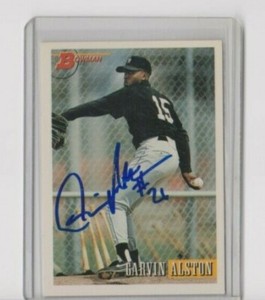 1993 BOWMAN #640 GARVIN ALSTON ROCKIES AUTOGRAPH - ROOKIE