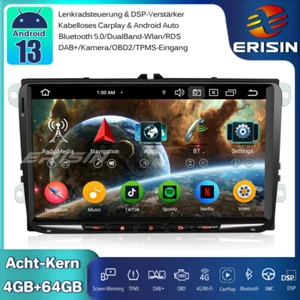 9" Android 13 Autoradio GPS OPS für VW Golf 5/6 Tiguan T5 Passat Jetta Polo Seat - Bild 1 von 22
