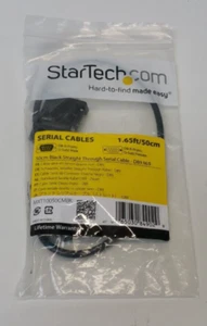 StarTech.com DB9 50cm 1.65ft Straight Through Serial Cable - M/F (Black) - Picture 1 of 3