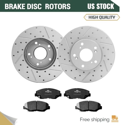 Rotores de freno de disco delanteros + pastillas de freno de cerámica para Acura ILX 2014-2015 2,0 L Foto 1 de 4