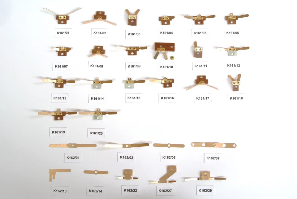 UniversalKontakte Stromabnehmer KaModel für H0 Fleischmann Lokomotiven, 30 Arten