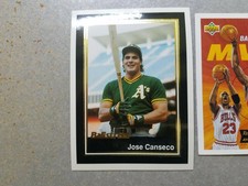 Jose Canseco Oakland A's 1991 Ballstreet Oversize #30 White Border RARE ODDBALL