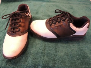 FootJoy Men's Golf Shoes Size 5 Soft spikes 45020 White/Brown/Black - Picture 1 of 11