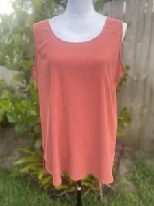Chico’s Travelers strukturiertes ärmelloses solides Tanktop Größe 2 oder US Large 12/14 - Bild 1 von 7