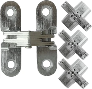 4Pack Hidden Hinges for Doors , 1-3/4” Stainless Steel Invisible Gate Hinges, 18 - Picture 1 of 12